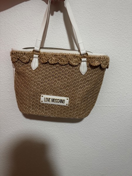 Love Moschino Handtasche, Stroh-Optik, Sommer-Look!