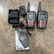 Cobra 2-Way Radio Walkie/talkies. Model CXT595 TESTED