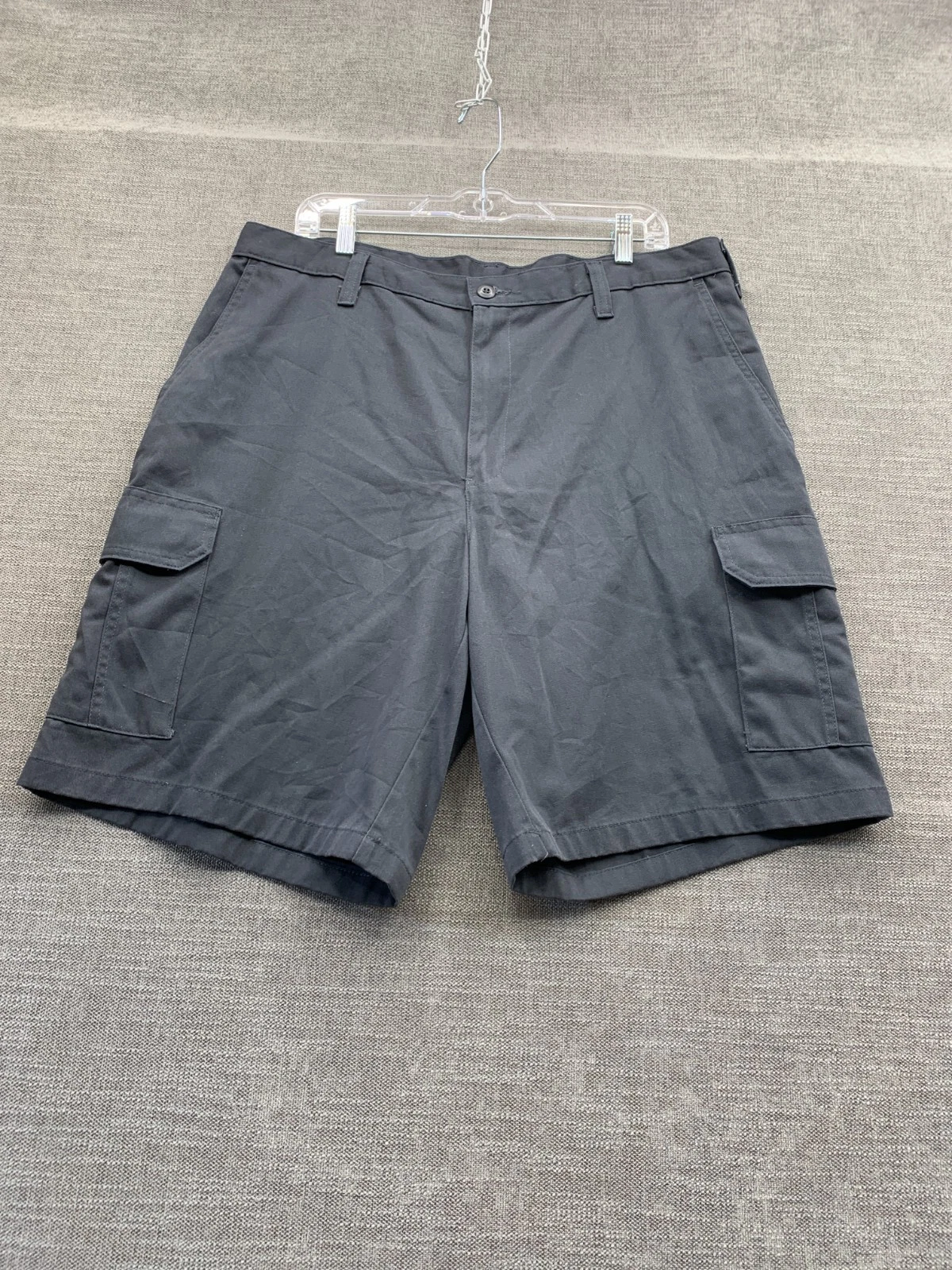 Cintas Comfort Flex Cargo Shorts Mens 38 Gray Logo Retail Fit Hiking Workwear