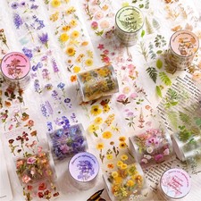 6Rolls Plant Floral Washi Tape Set Scrapbook Stickers,Flowers Leaves Scrapboo...