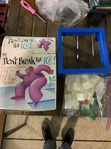 Vintage 1986 "Don't Break the Ice" Skill Game Milton Bradley 100% COMPLETE! 80s