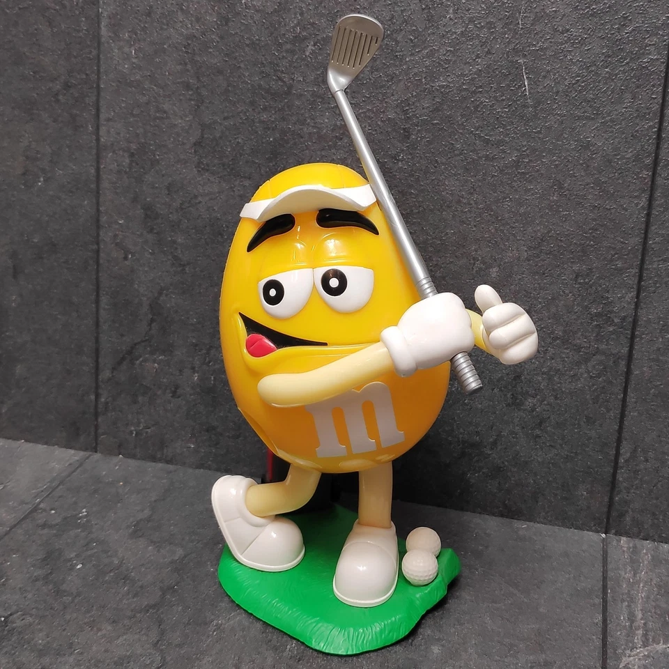 Vintage M&Ms Golfer Süßigkeiten Spender Gelb Golf M&M Figur Spender Ca 25cm Groß - Bild 2 von 4