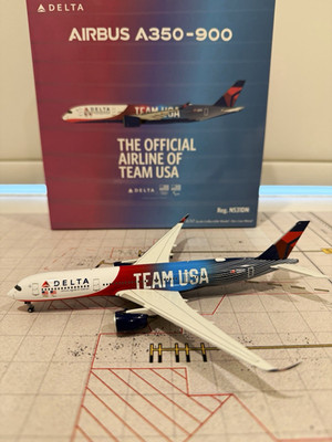 NG Models Delta 1/400 Airbus A350-900 Team USA Livery N531DN Diecast Model