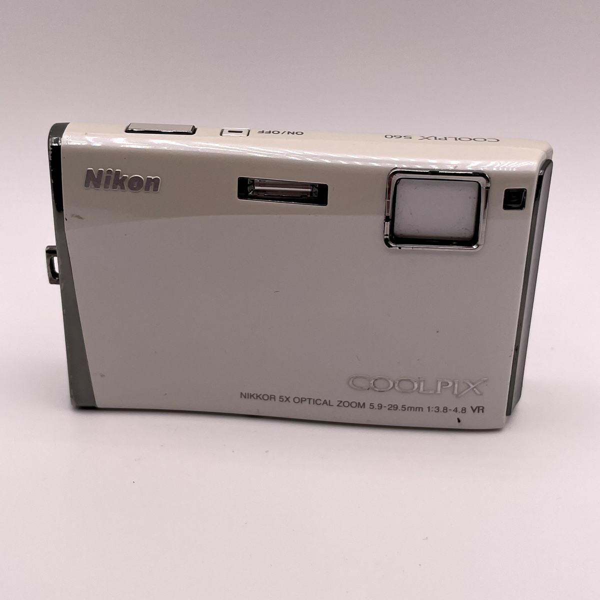 Nikon Coolpix S60 10.0MP Digital Camera – White – Blurry Screen