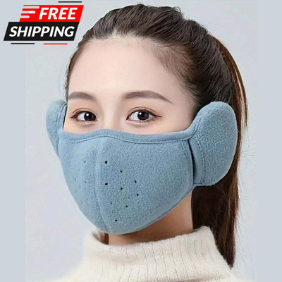 #ad #ad Winter Windproof Mask Thermal Fleece Ear Warm Half Face Earmuffs for Men Women $6.60