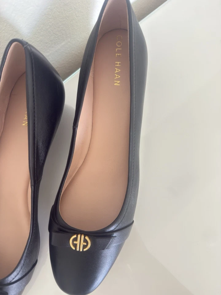 Cole Haan Malta Wedge Size 9.5 NWOB Or Tags. Black . - Image 2 of 4