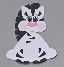 Baby Zebra. Scrapbook, Card making Paper Piecing