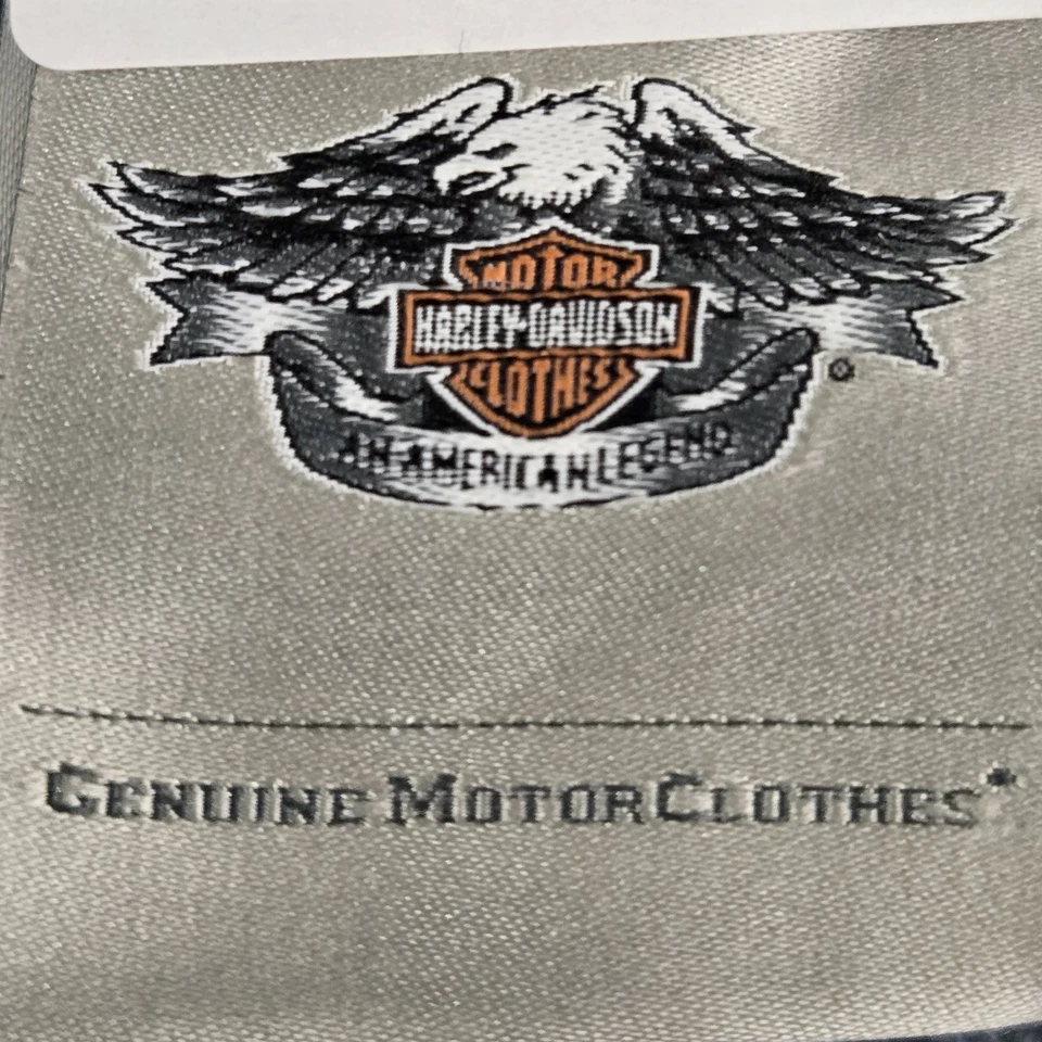 Harley-Davidson Women Hoodie L Blue Paisley Bar & Shield Rhinestones - Image 3 of 4