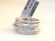 BRAND NEW ! DAVID YURMAN WIDE CROSSOVER DIAMOND RING