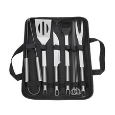 9/17PCS Barbecue Grilling Utensil Cooking Kit Outdoor BBQ Grill Tools Set UK