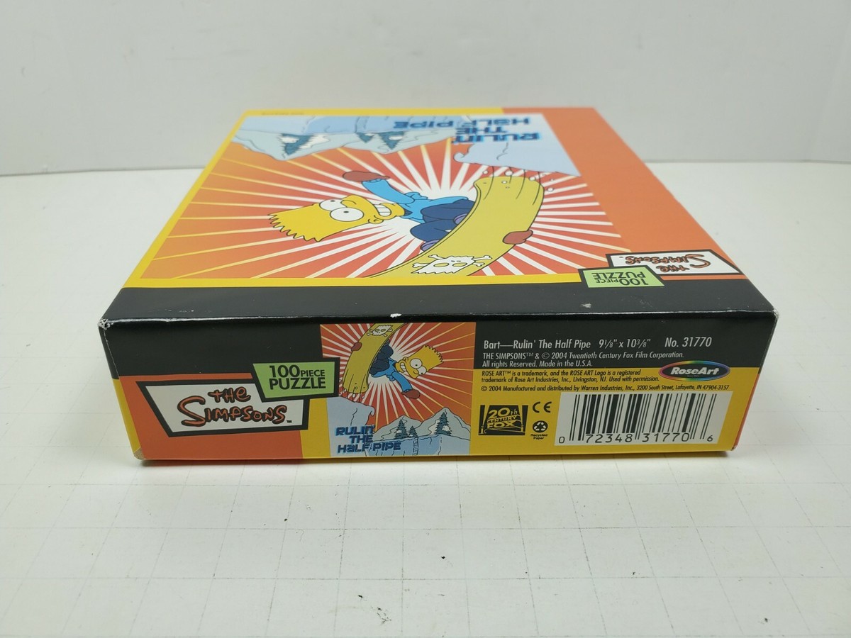 Simpsons Bart Sk8 100 Piece Puzzle New Unopened in Original