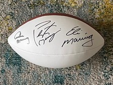 Peyton Eli Archie Manning Autographed NFL Duke Football Steiner Beckett BAS LOA