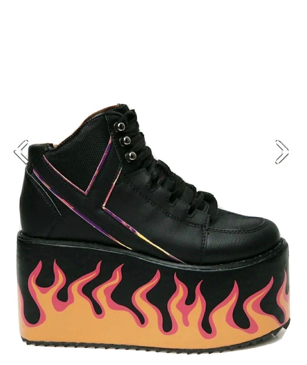 NEW Dollskill YRU Qozmo Platform *WOMENS 6* Flame Black NEW Dollskill YRU Qozmo Platform *WOMENS 6* Flame Black