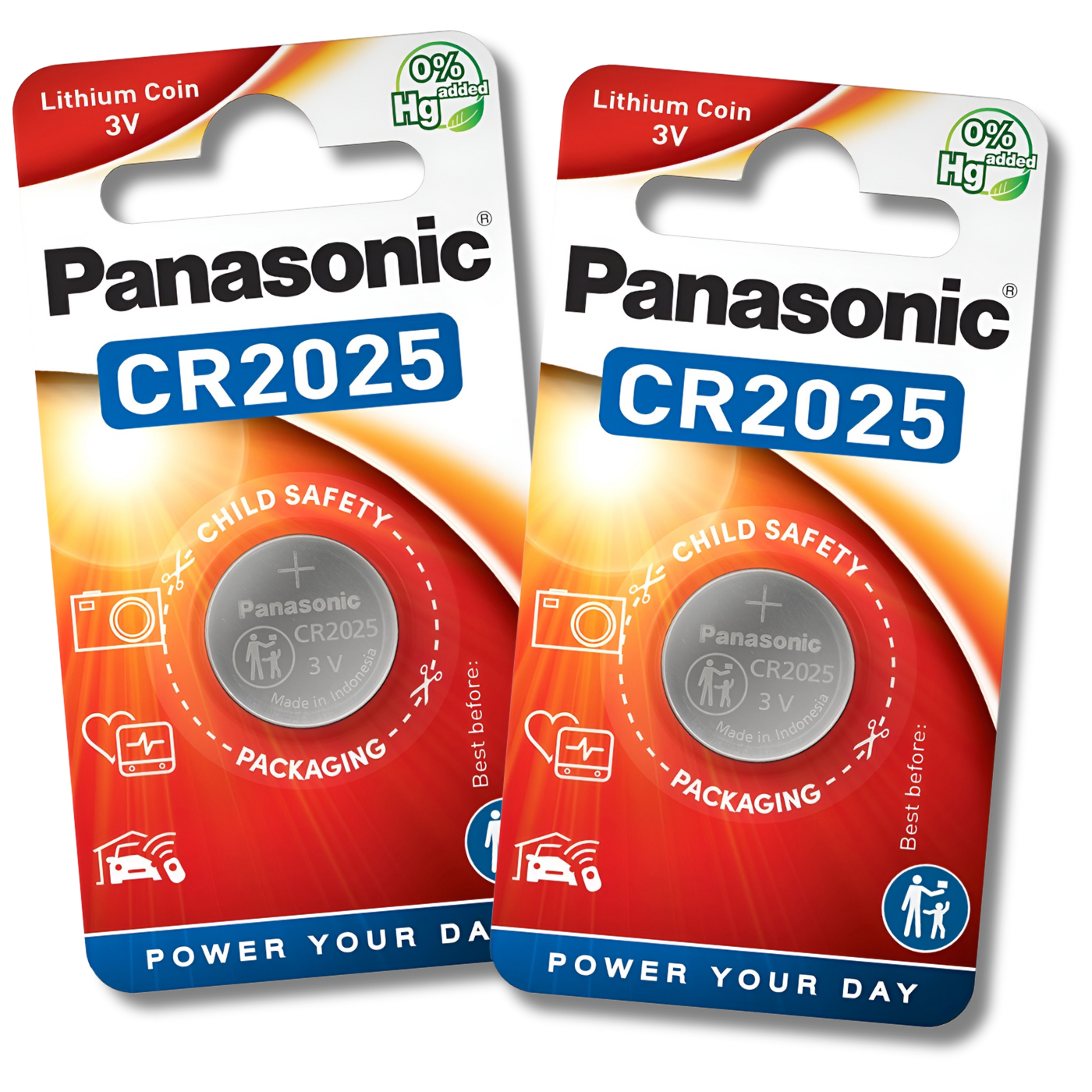 2x PANASONIC CR2025 Batteries 3V Lithium Coin Cell DL2025 2025 *EXPIRY 01/2034*