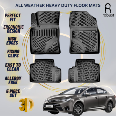Floor Mats Liners For Toyota Avensis 2015-2018 All Weather Heavy Duty Car Rugs