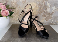 Scarpe nere scintillanti tacco comodo eleganti UK 6 1/2 (EU 40)