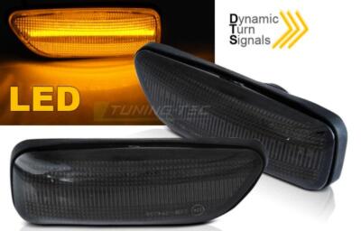 Paar Repeater Blinker für Volvo S60 von 2000 bis 2010 Led Dynamic Smoke