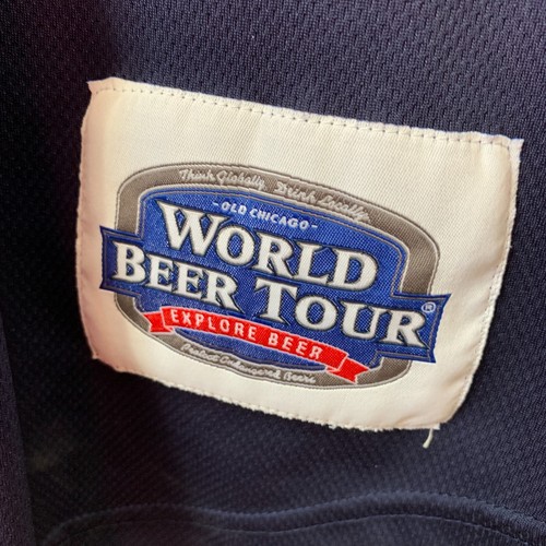 Old Chicago World Beer Tour Größe Medium Baseball Trikot Erwachsene blau Z1 - Bild 6 von 8