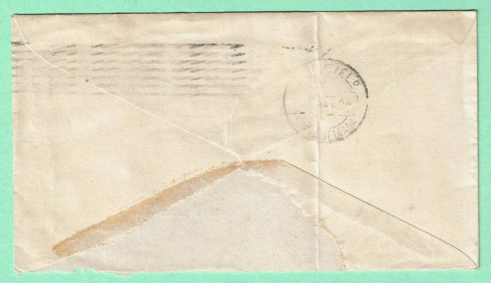 U443 5¢ Circular Die July 1928 Jersey City NJ Ponta Delgada AZORES COLGATE c/c - Image 2 of 2