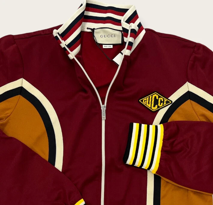 Gucci Track jacket Rosso e Senape Taglia XXL Made in Italy