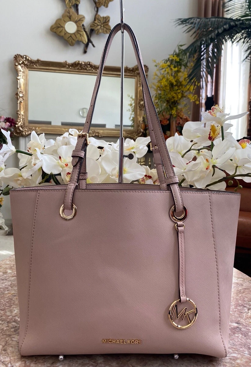 NWT Michael Kors Walsh Pink Leather Tote Multifunction Laptop Bag, $278