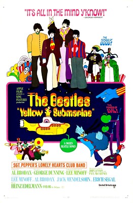 YELLOW SUBMARINE / I BEATLES IN YELLOW SUBMARINE (1968) POSTER, ITALIAN