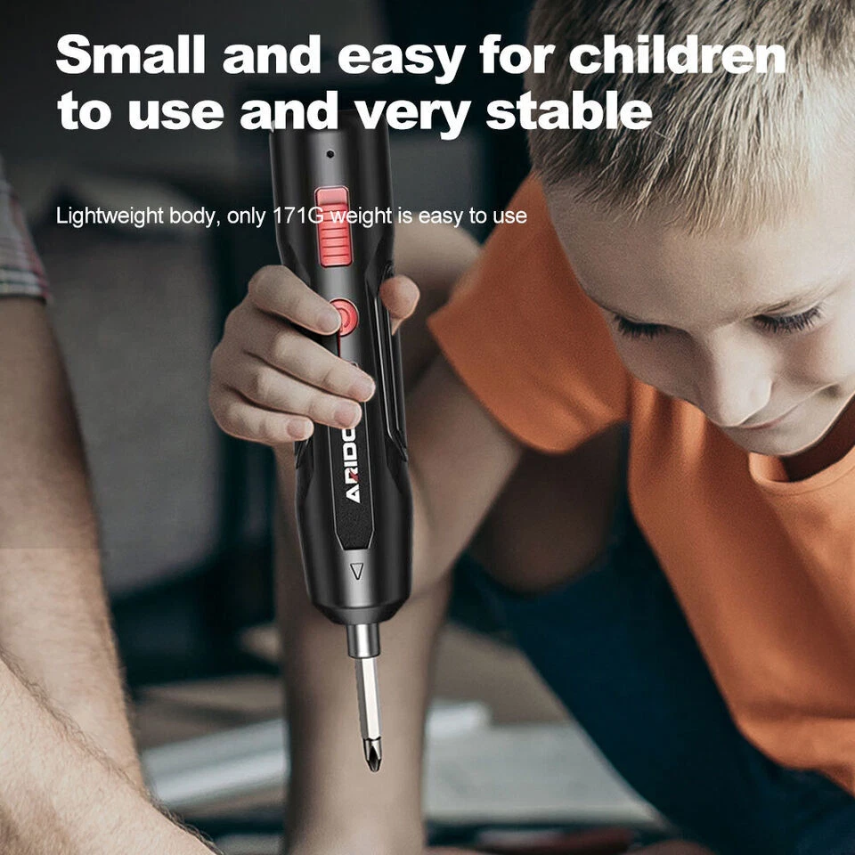 UK Mini Rechargeable Cordless Electric Screwdriver Drill USB Charging Power Tool - Picture 6 of 14