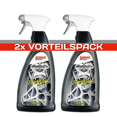 2x Sonax FelgenBeast Felgenreiniger 1L säurefrei für Stahlfelgen & Alufelgen