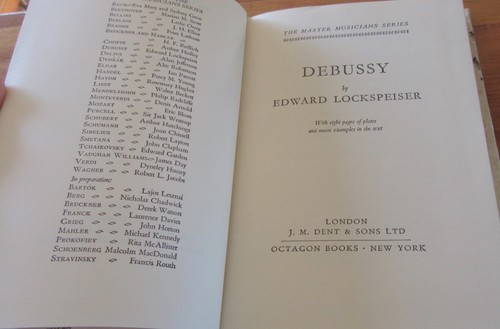 Debussy ~ Edward Lockspeiser. 1st Rev Edn HARDcover + Dj 1972 UNread in MELB - Imagen 5 de 12