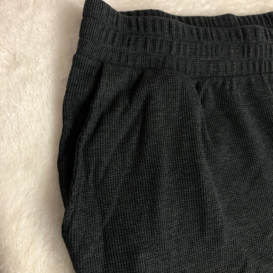 Pantalones de chándal Old Navy para mujer 4X tiro alto térmicos tejidos gofre salón gris oscuro Foto 4 de 4