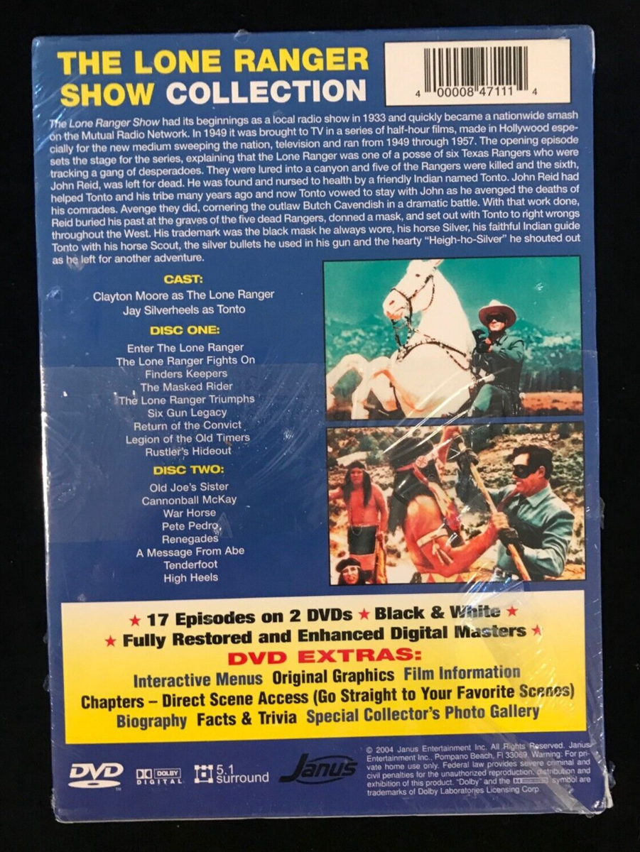 The Lone Ranger Show Collection DVD, 2 Discs, Clayton Moore
