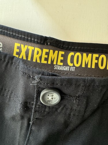 Lee Extreme Comfort MVP Men's Size 42x30 Straight Fit Black Flat Front Pants - Picture 3 of 8