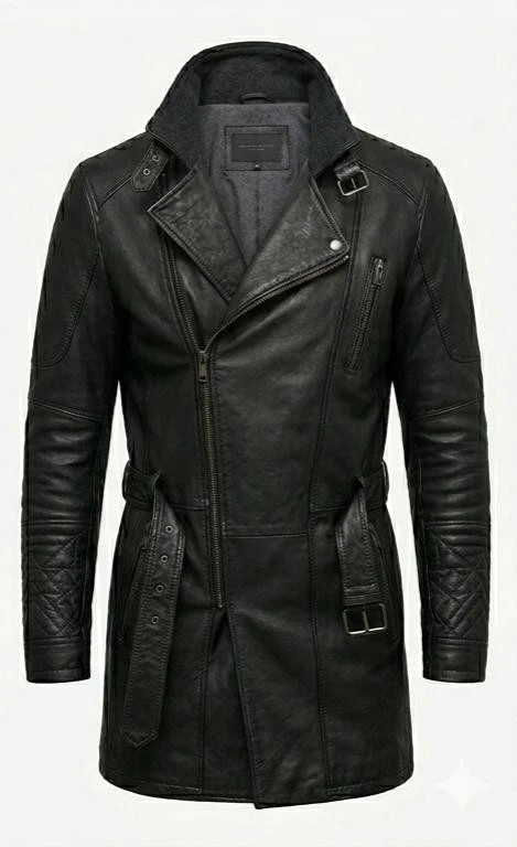 Premium Full-Grain Geniune Leather | Tactical Imperial Design |High-end Overcoat