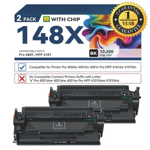 148X 148A Toner High Yield New Chip Compatible for HP LaserJet Pro 4001 MFP 4101