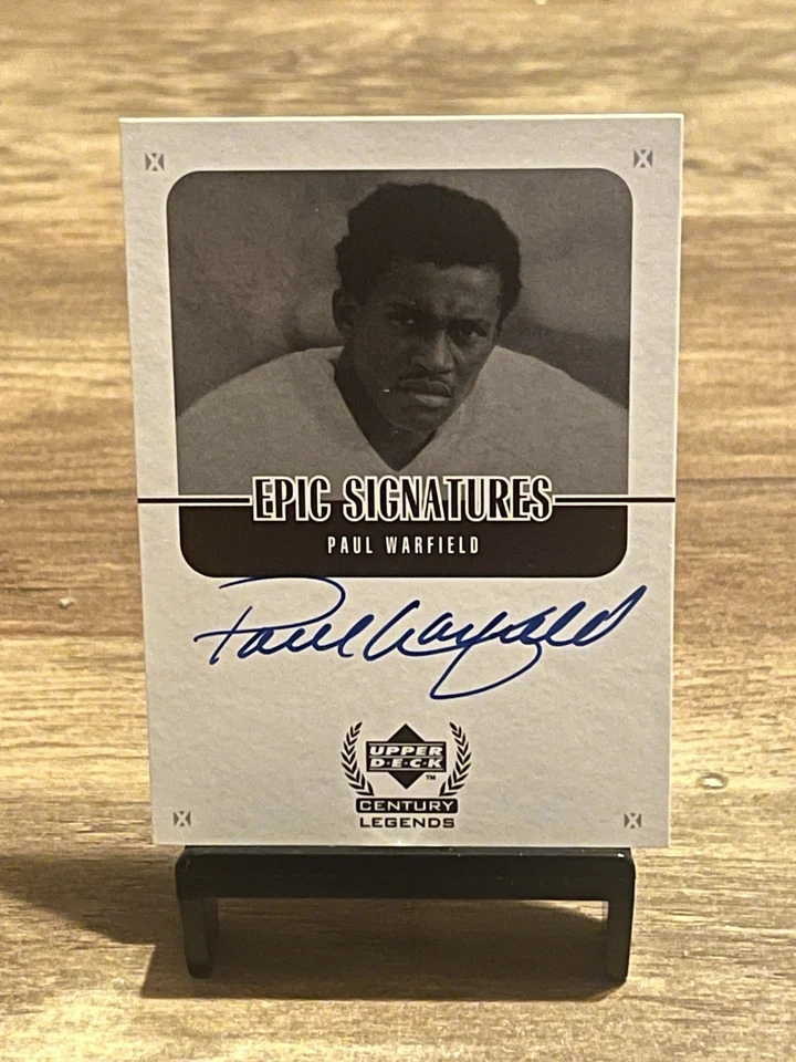 1999 Upper Deck Century Legends Paul Warfield Epic Signatures Auto - Image 2 of 3