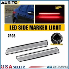 LED Rear Bumper Reflector Brake Light For Acura TSX 2004 2005 2006 2007 08 Clear