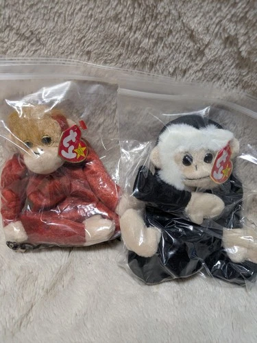 Ty Beanie Babies Monkey Lot Of 2 Vintage 1990s Toys