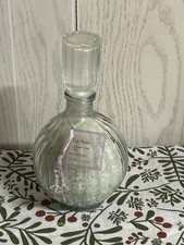 NWT La Soie Lavender Shea Scented Bath Salt in ribbed Glass Bottle