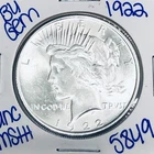 1922 BU UNCIRCULATED SILVER PEACE DOLLAR AUTHENTIC U.S. MINT FREE SHIPPING 5849