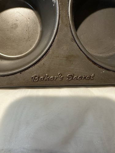 Vintage Baker's Secret große Muffinformen 6 Tassen Cupcakes Backen - Bild 3 von 4