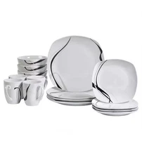 Carnival 16-Piece Decal Dinnerware Set (Service for 4)