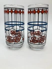 Vintage Pair MCM Pepsi-Cola Standard Drinking Glass Tiffany Stained Glass Style