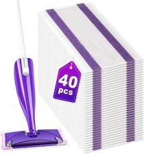 40 Counts Disposable Mop Pad Refills for Wet Pads Refill, Replacement for Wet Je