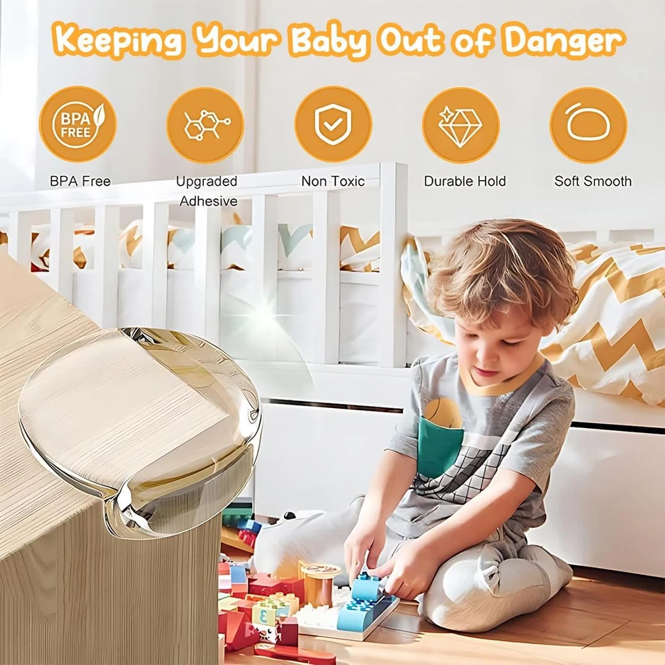 12 Pezzi Paraspigoli per Bambini, Trasparenti Angolari in Gomma, Paraspigoli per - Immagine 2 di 4