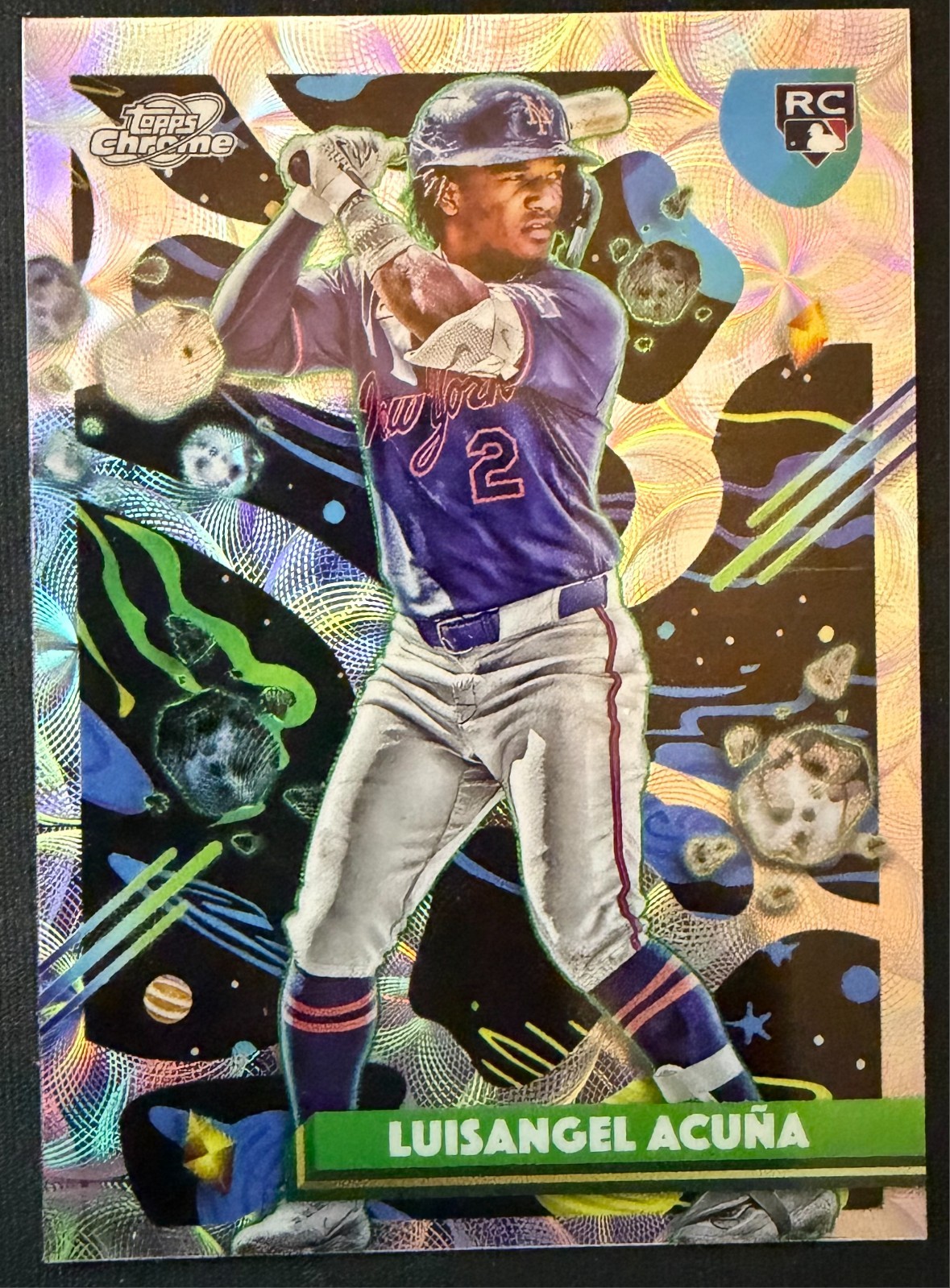 2025 Topps Cosmic Chrome Luisangel Acuna RC Nucleus Refractor Rookie #24 Mets
