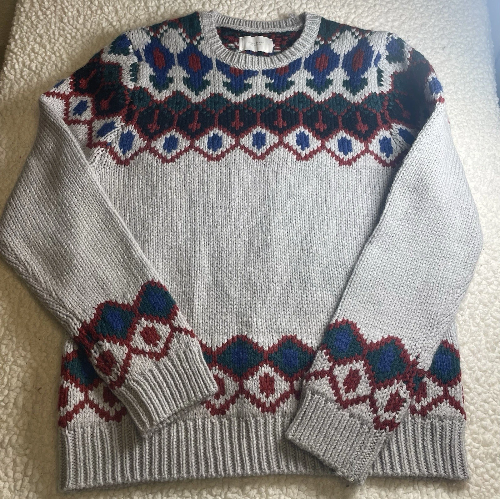 Lucky Brand Sweater Mens Large Fair Isle Skiing Crew Neck Pullover Wool Blend
Opens in a new window