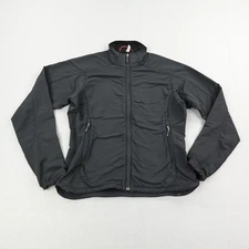 Ibex Jacket Women Medium Black ClimaWool Climalite Merino Wool Blend Windbreaker