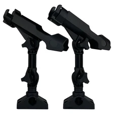 2 Pack Baitcaster/Spinning Rod Holder with Side Deck Mount