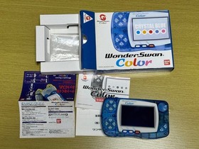 Bandai WonderSwan Color Crystal Blue Console with Box, Manual + Game Working JP