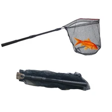 Fishing Landing Net, Fishing Net with Telescoping Pole Handle, Foldable Colla...